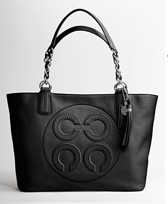 COACH COLETTE LEATHER OP ART LOGO TOTE / 16485 코치 콜렉트 레더 옵아트 로고 토트