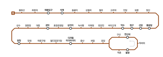지하철6호선 노선도 : 네이버 블로그