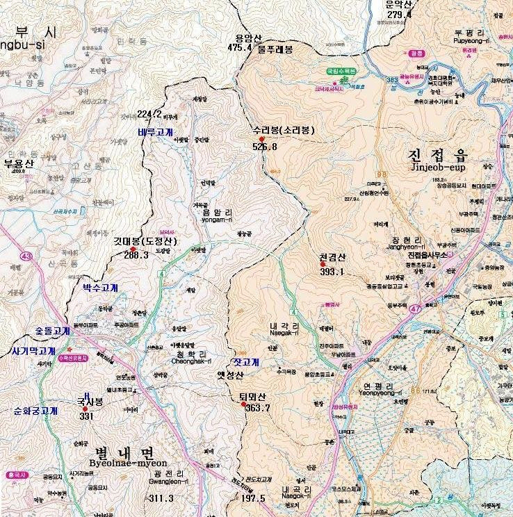 퇴뫼산 정상 이미지