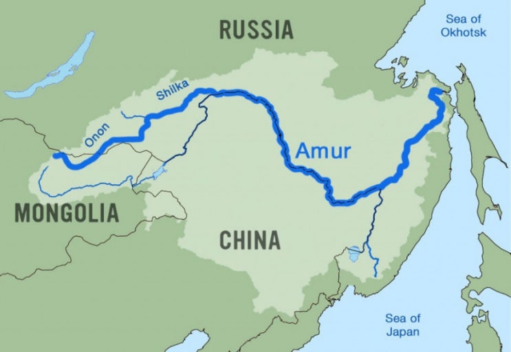 아무르강 Amur river, 흑룡강에 대한 지도 자료 Амур : 네이버 블로그
