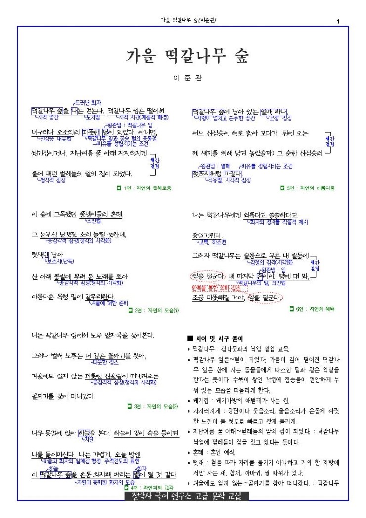 떡갈나무숲 이미지
