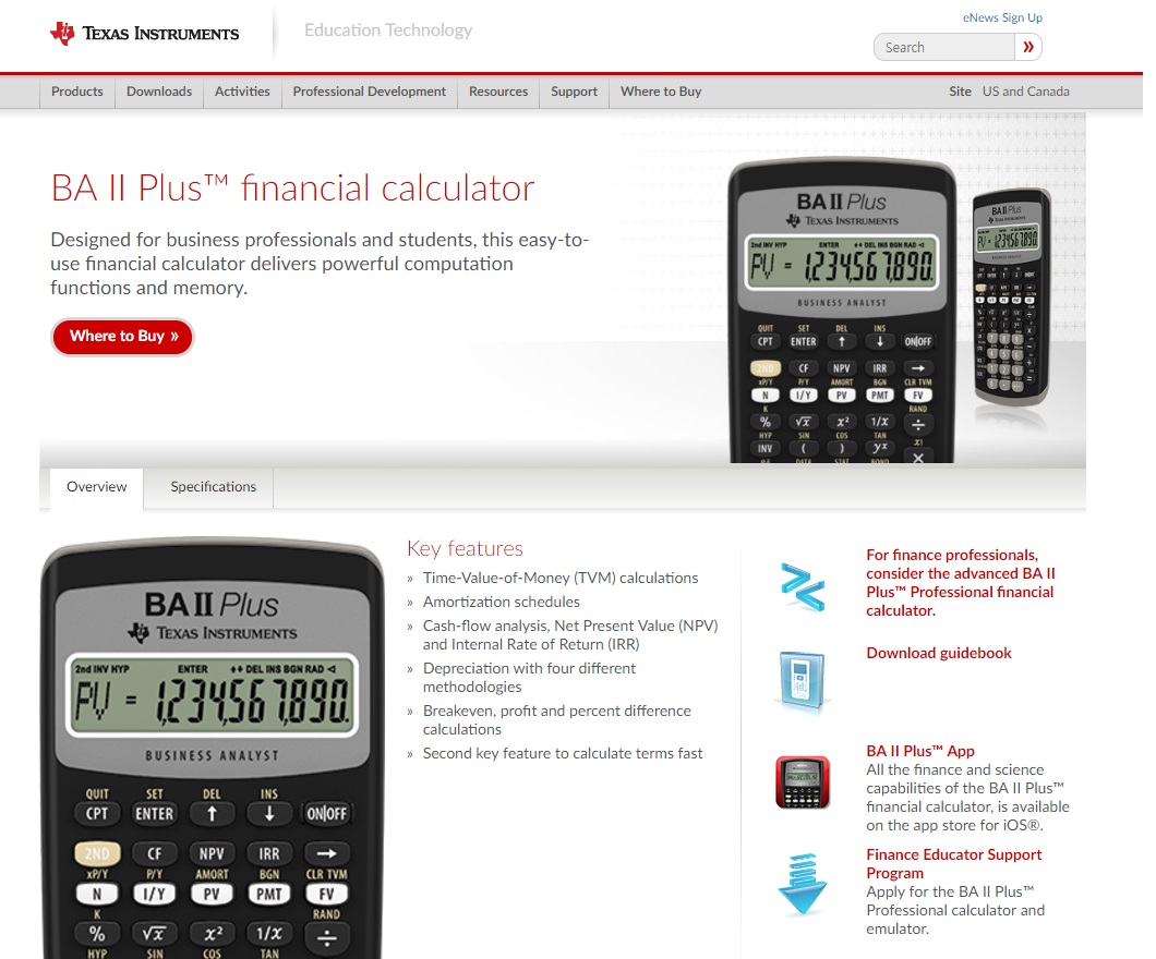 texas instruments ba ii plus emulator ios