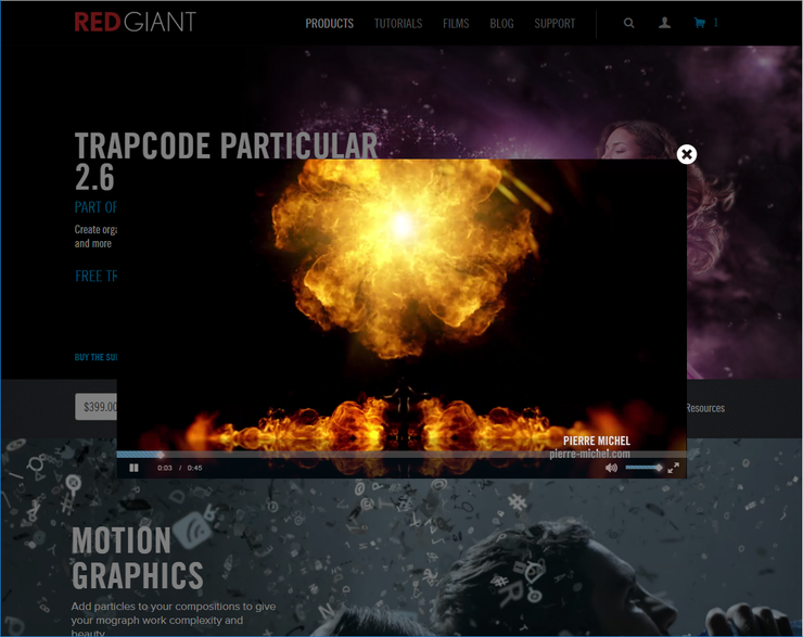 애프터 이펙트 (After Effects) CC서 불꽃 효과 위한 Trapcode Particular 따로 있음 T.T