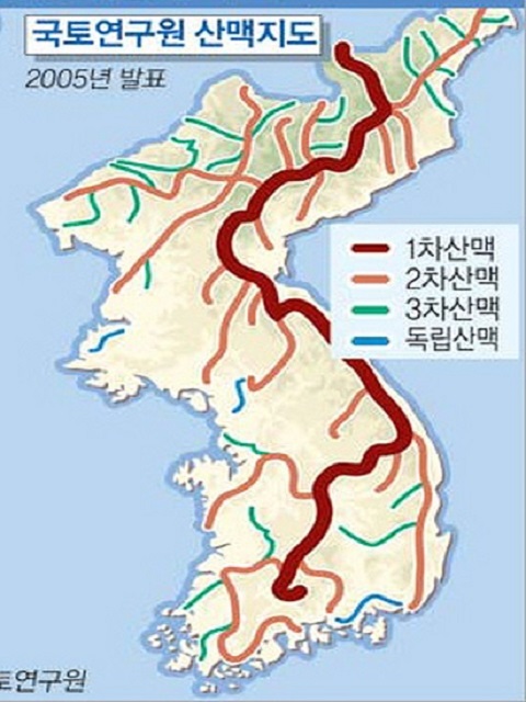 우리나라 산맥체계. : 네이버 블로그