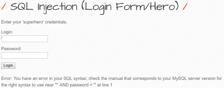[비박스] SQL injection(Login Form/Hero) : 네이버 블로그