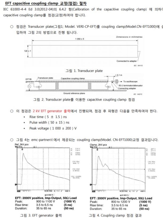 EFT capacitive coupling clamp 교정(점검) 절차 네이버 블로그