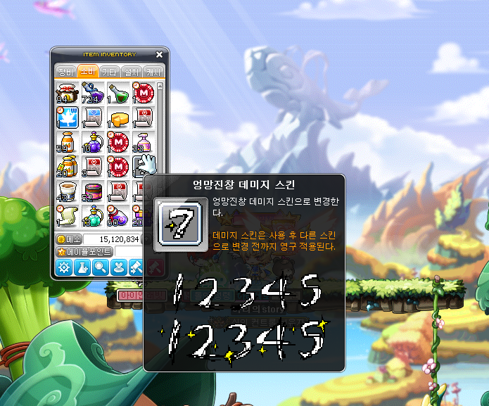 메이플스토리 안내서 데미지 스킨 시스템 Part 2 데미지 저장법 및 그 외의 참고 사항 네이버 블로그