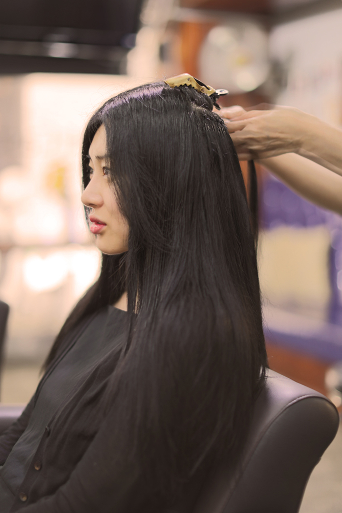 더추천헤어붙임머리 이미지