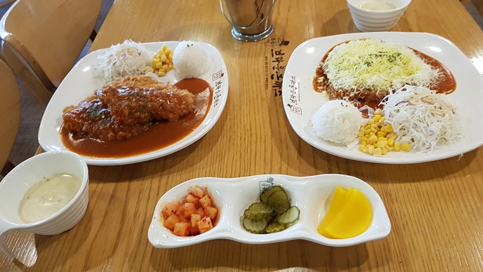 여기;돈까스 이미지