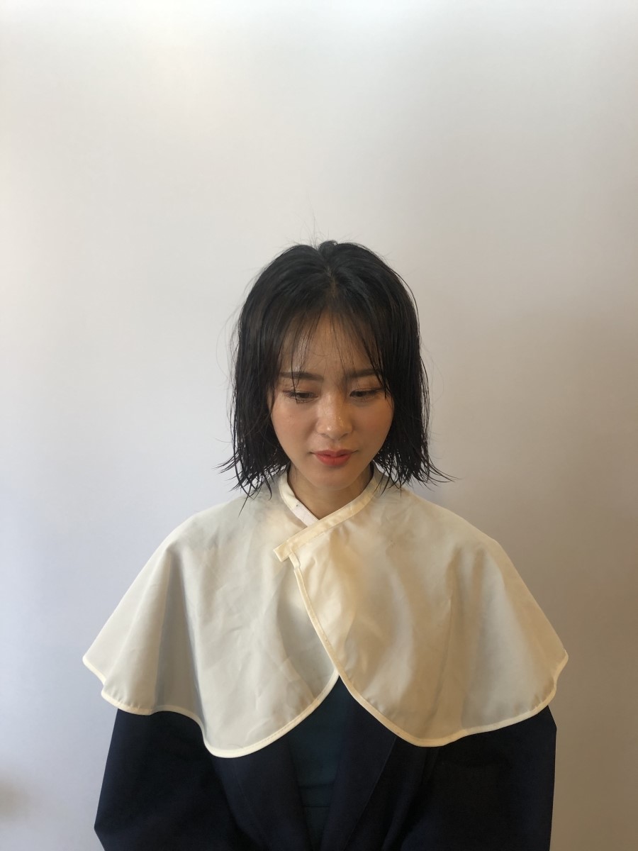 단발머리헤어 이미지