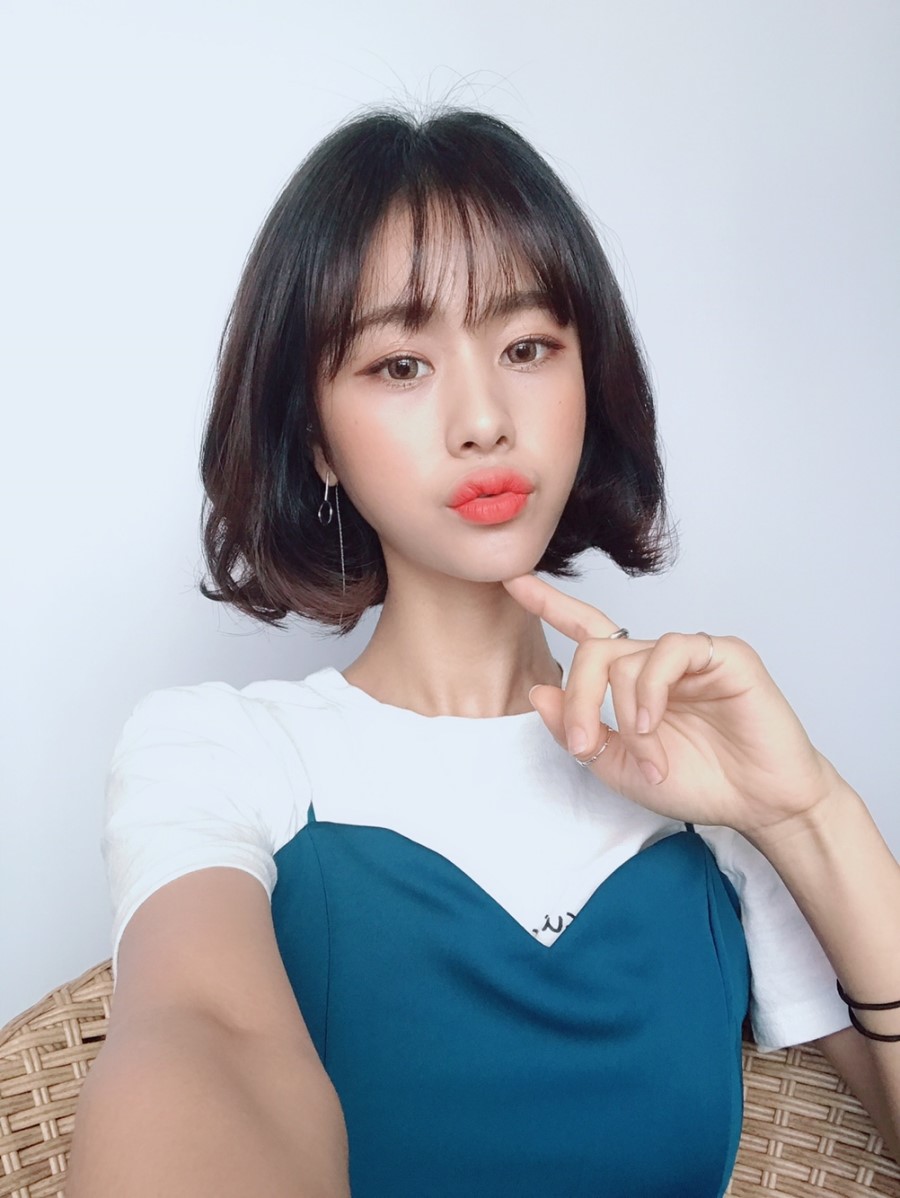 단발머리헤어 이미지