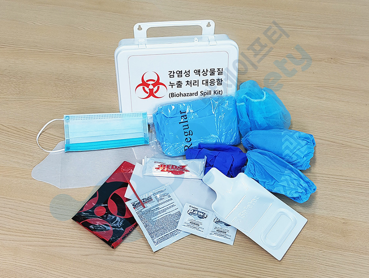 640 658H 바이오스필키트 SPILL KIT 스필키트 감염성액상물질처리함 TOPSAFETY SPILLKIT 감염성물질