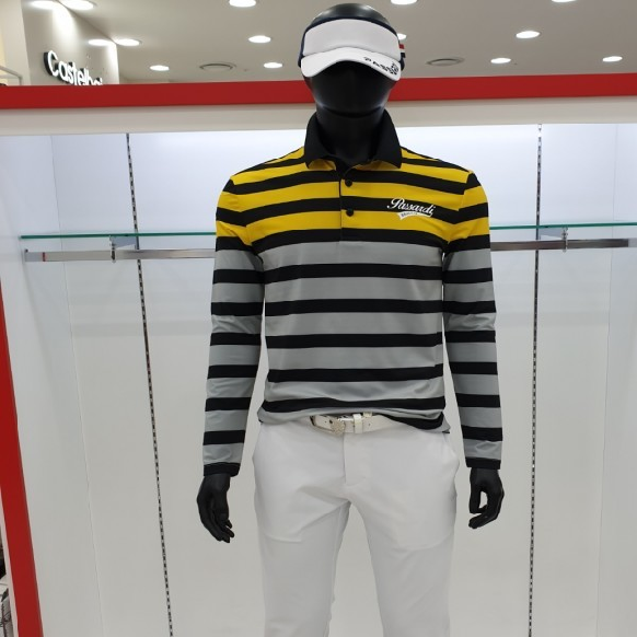 파사디 (모다남양주)골프 남성 간절기 스트라이프 긴팔 티셔츠 Q18STY031M1, 100 