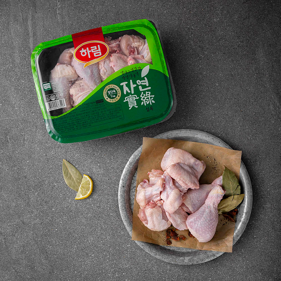 하림 자연실록 무항생제 닭 볶음용 (냉장), 1kg, 1개 