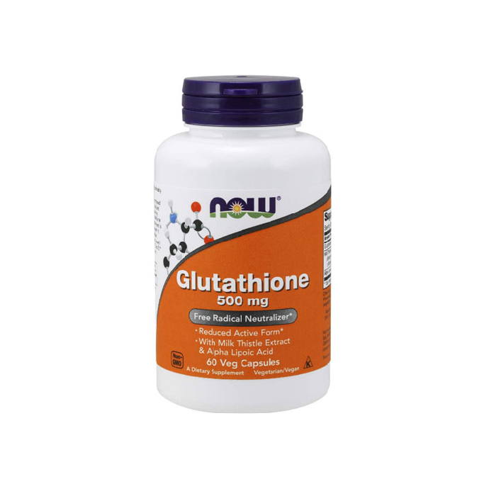 나우푸드 글루타치온 500mg 60 베지 캡슐 / Now Foods Supplements Glutathione 500mg 60 Veg Capsules, 60캡슐, 1 Pack 
