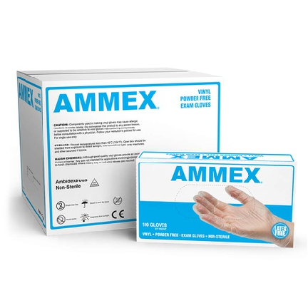 AMMEX 의료용 투명 비닐 장갑-4mil 라텍스 프리 파우더 프리 일회용 비 멸균 대형 VPF66100 1000, 상세 설명 참조0, One Color 