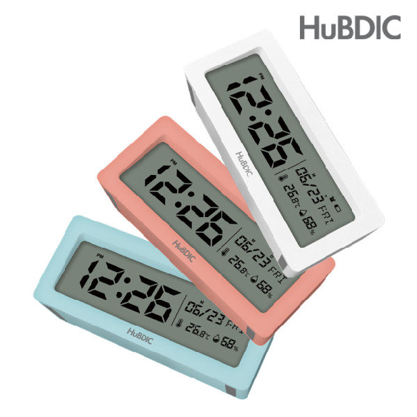 [휴비딕] 디지털 시계 온습도계 달력 HT-6 알람시계, 선택:1)HT-6 화이트 