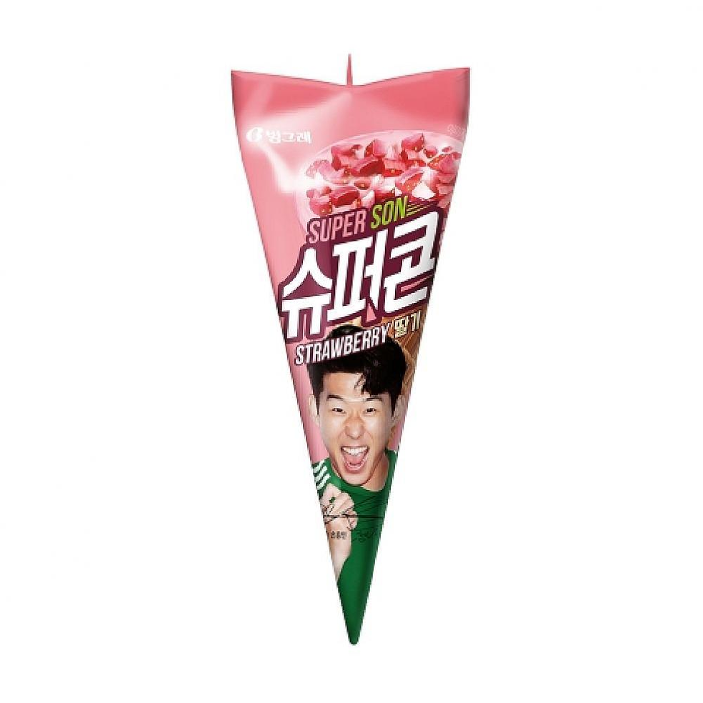 리치지나 빙그레 슈퍼콘 딸기손흥민 1박스 24개입 컵 아이스크림, 1 