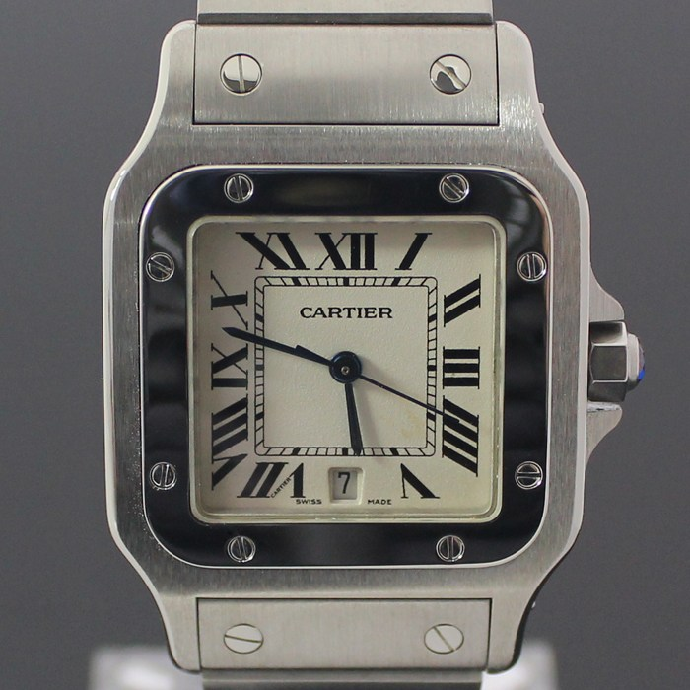[위드럭스] 까르띠에 W20060D6 산토스 갈베 쿼츠 스틸 라지 시계 