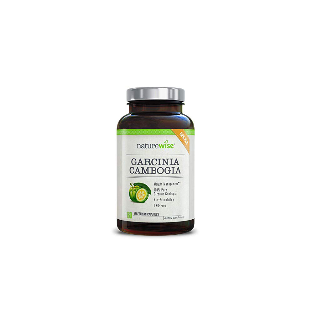 NatureWise Pure Garcinia Cambogia 100% Natural HCA Extract Supports Weight Loss 가르시니아 캄보지아 천연 추출물 180정, 1통 