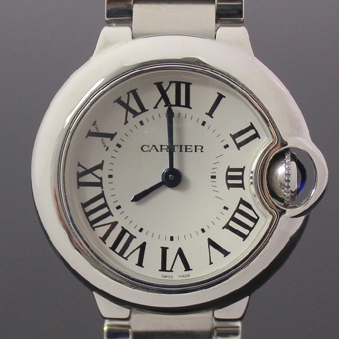 [위드럭스] 까르띠에 발롱블루 28MM 스몰 쿼츠 스틸 여성용 시계 