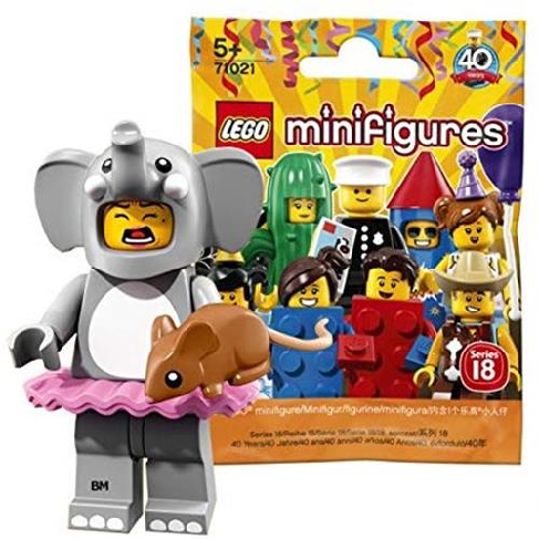 레고 미니 피규어 시리즈 18 엘리펀트 걸미개봉| LEGO Collectable Minifigures Series 18 Elephant, 본품선택 