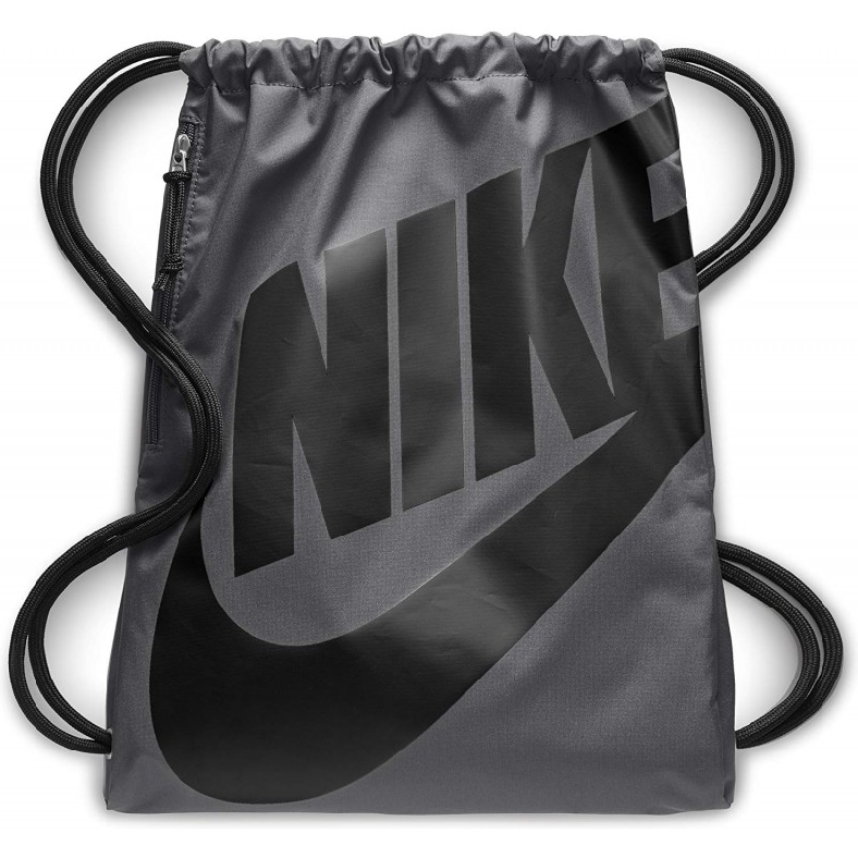 Nike Heritage Gymsack 졸라 매는 끈 책가방 및 안락함을위한 끈으로 묶는 끈이있는 짐 가방 블랙 / 화 