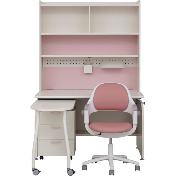 일룸 [SET] 링키 퍼펙트 책상세트 + 시디즈 링고의자, 책상-아이보리+핑크:의자-인조가죽-핑크 
