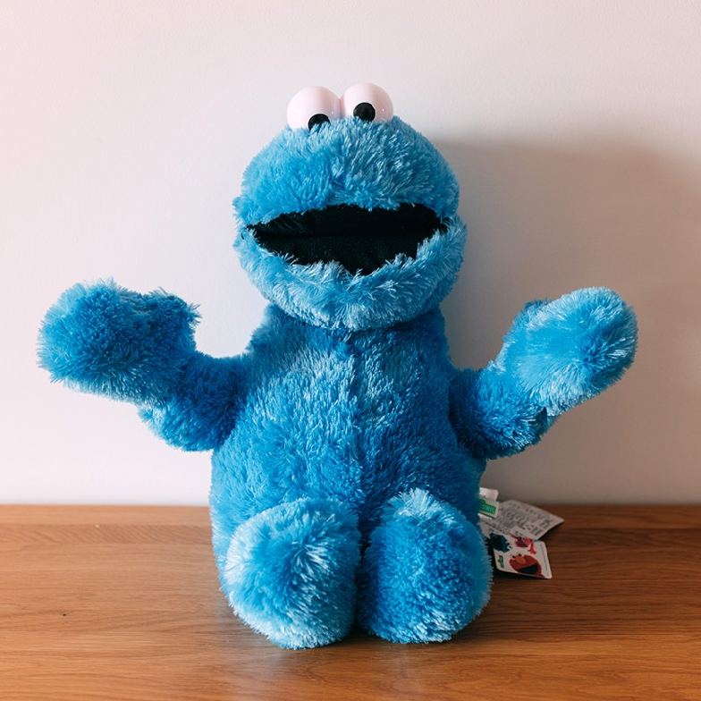 방꾸미기 선물 소품 캐릭터 애착 인형 긴 베개, 25cm (앉은 높이), 블루 