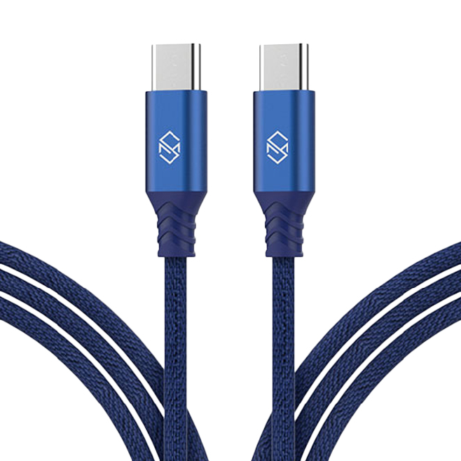 신지모루 더치패브릭 USB C타입 고속충전 케이블 2m Blue, 2개입 