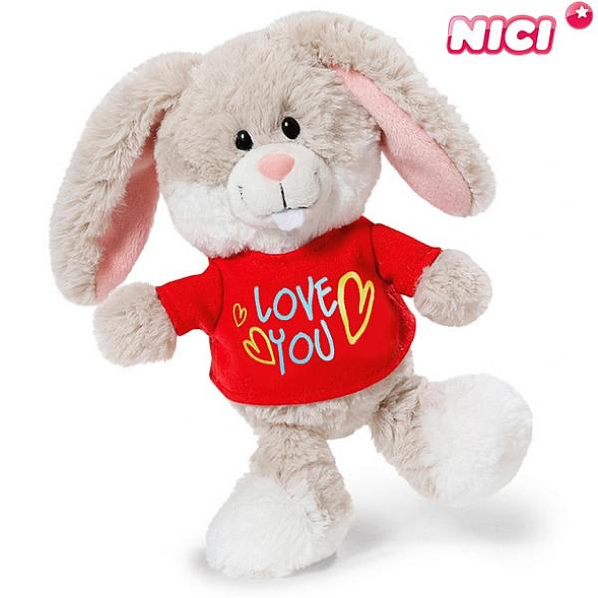타임스글로벌 NICI 니키러브유 티셔츠 래빗 20cm 댕글링-40184 토끼인형 니키인형 래빗인형 애니멀인형 봉제인형, 단일상품 
