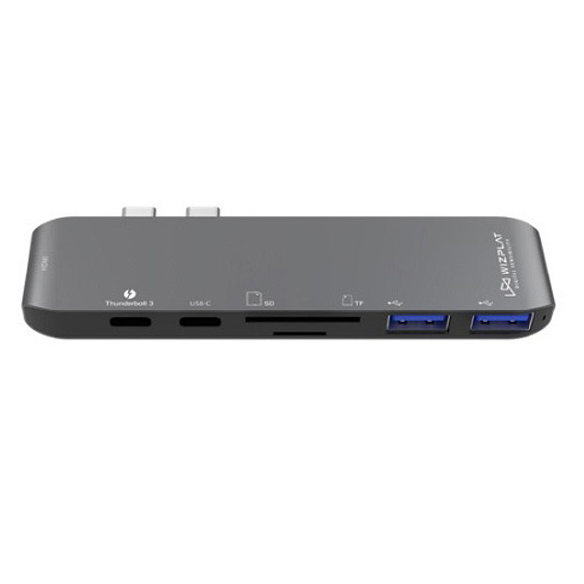 위즈플랫 맥북프로 전용 USB 멀티 허브 WIZ-UC32 43.5g, Space Gray 