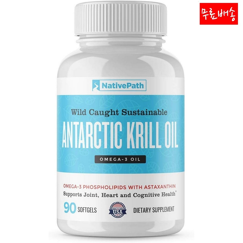 Native Path Antarctic Krill Oil with Omega3 90소프트젤, 1개 