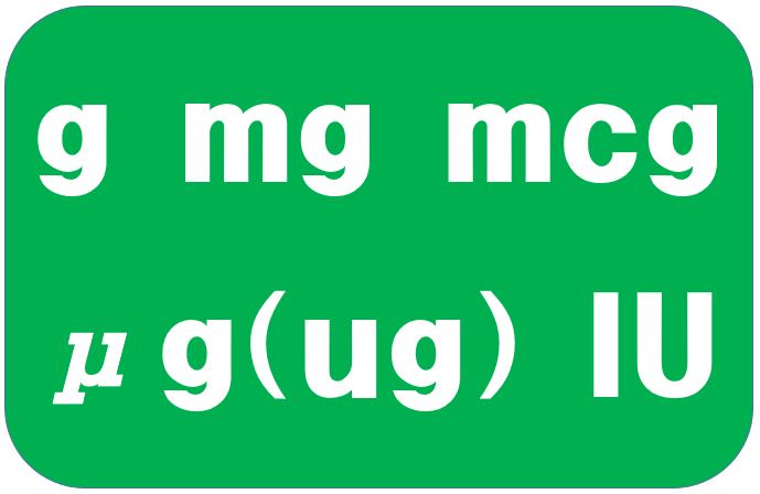 영양제 함량 단위 g mg mcg(ug) IU 단위 환산 방법 : 네이버 블로그