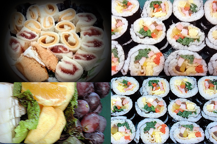 봄 꽃길김밥 이미지
