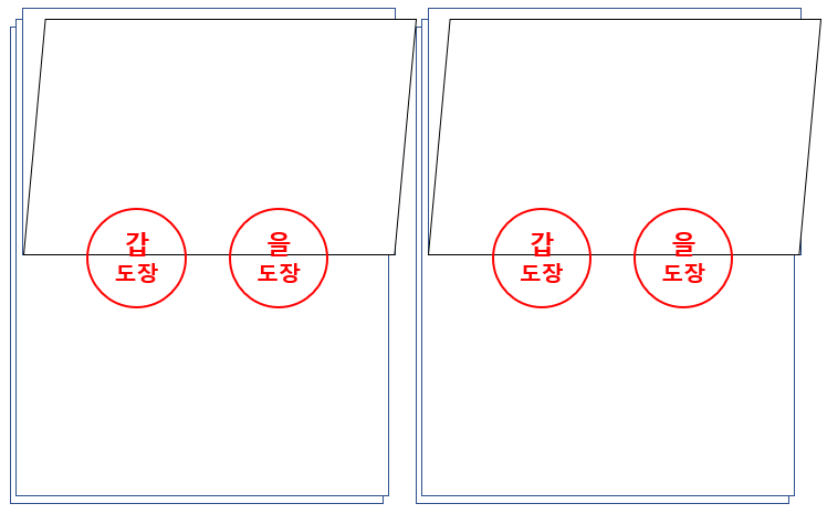 계약서 도장 찍는 방법 > 갑을 위치, 계인/간인/날인 : 네이버 블로그