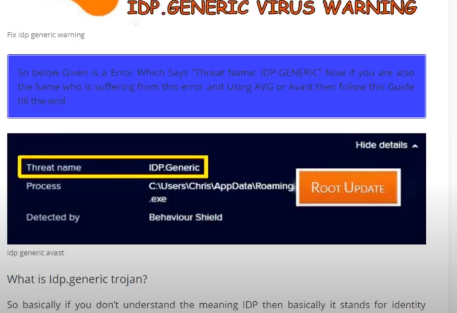 shuttle Logically developing Avast!에서 검출되는 「idp generic」이란 바이러스?대처법은? : 네이버 블로그