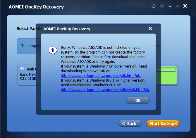 onekey recovery system