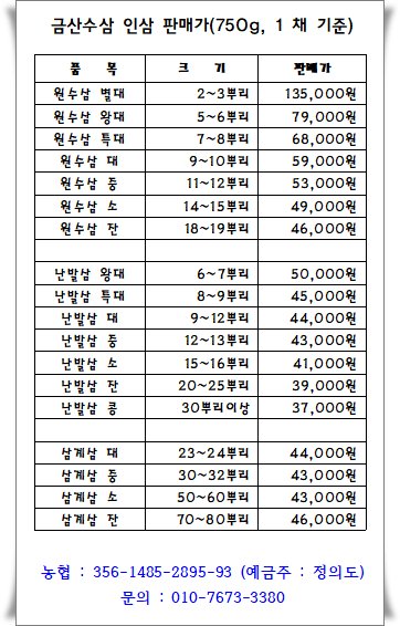 금산인삼직판장 이미지