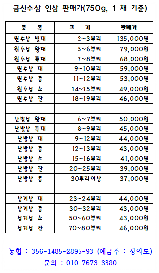 금산인삼직판장 이미지