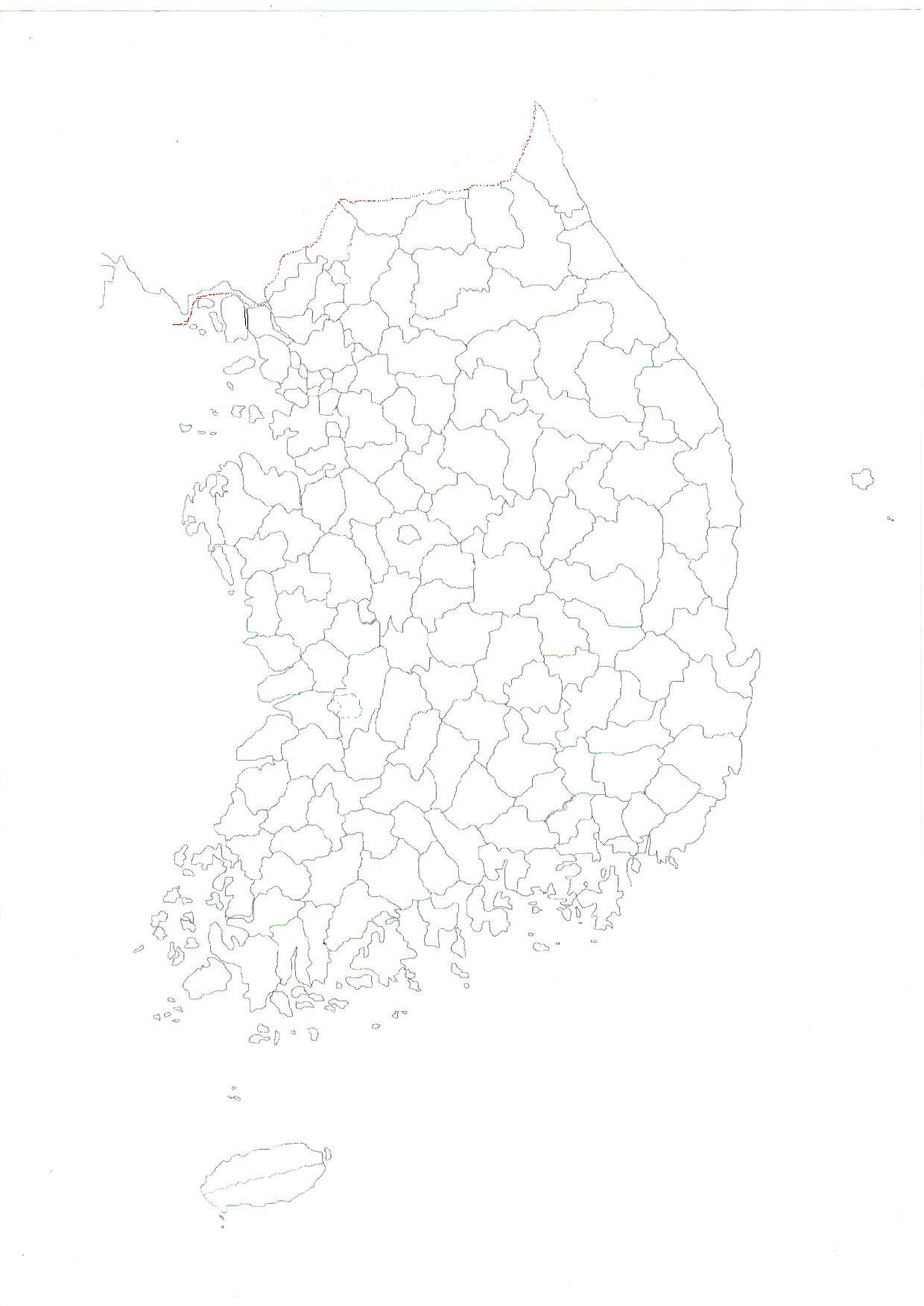 ☞남한 행정구역 지도 (백지도)☜ : 네이버 블로그